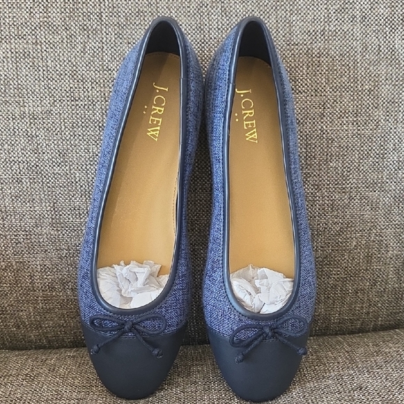 J. Crew Shoes - J. Crew Women's Navy Textured Flats